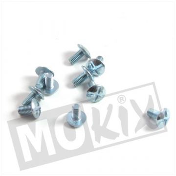 Metaalschroef platbek M6x12 ELVZ 10 stuks