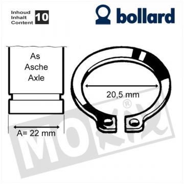 Circlip uitwendig 22mm (as) DIN471 (10)