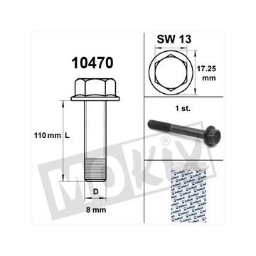 Flens frame bouten SW13 M8x110mm lengte zwart (1 stuk)
