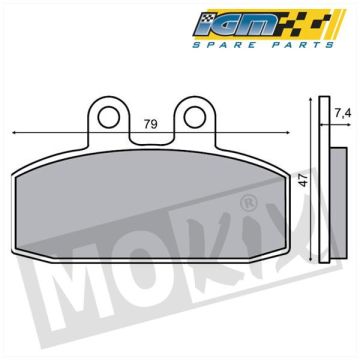 Bremsbelagset IGM (Aprillia Gilera Honda Simson 125)