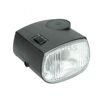 Koplamp Piaggio Ciao/Citta nieuw origineel model zwart DMP