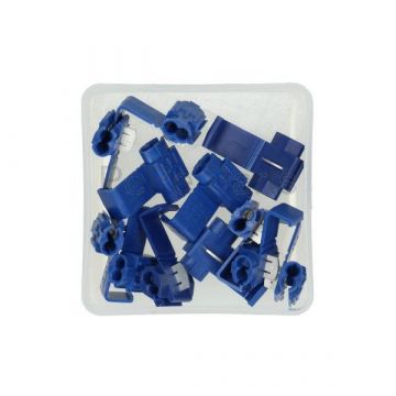 Kabel verbindingsstuk blauw stroomdraadconnector 12 stuks