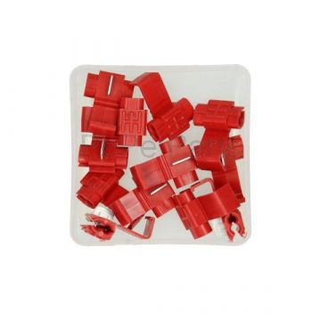 Kabel verbindingsstuk rood, stroomdraadconnector 12 stuks