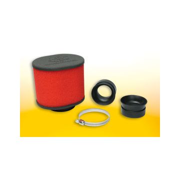 Luchtfilter/powerfilter -Malossi E15- recht/aansluitbreedte = diameter  42/50/60 PHBH - Mikuni - Keihin ovaal rood 413434