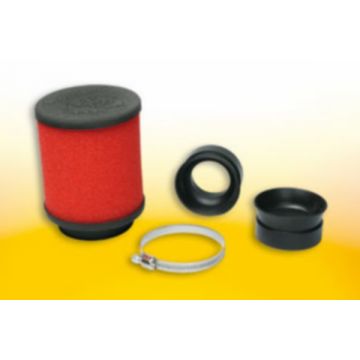 Luchtfilter/powerfilter -Malossi E16- recht/aansluitbreedte = diameter  42/50/60 PHBH - Mikuni - Keihin rood 413435