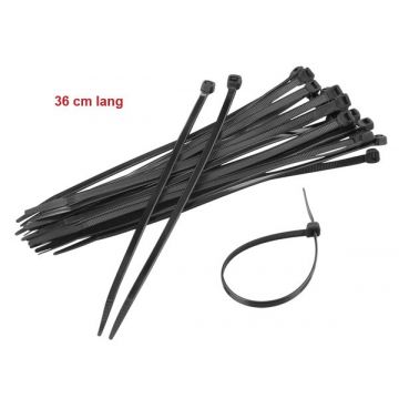 Tie-wrap 36cm zwart 100 stuks