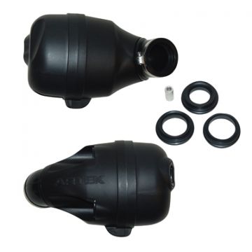 Powerfilter/luchtfilter open k1 zwart artek 16402 28/42mm aansluiting carburateur