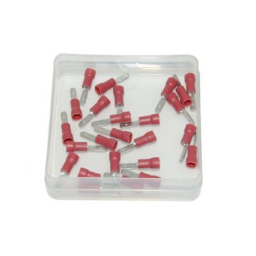 Kabelschoen plat man 2.80mm rood 25 stuks
