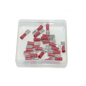 Kabelschoen plat vrouw 4.8mm 25 stuks
