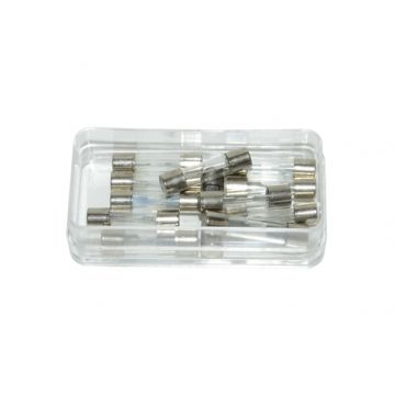 Glaszekering 15amp 20mm 12 stuks