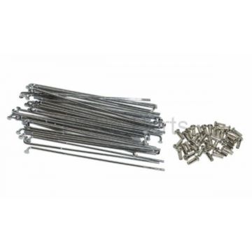 Spaak set 210mm 2,6mm chroom 36 stuks