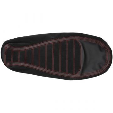 Buddydek/zadelhoes a-kwaliteit rood stiksel SegwayE110/SegwayE125 zwart/carbon