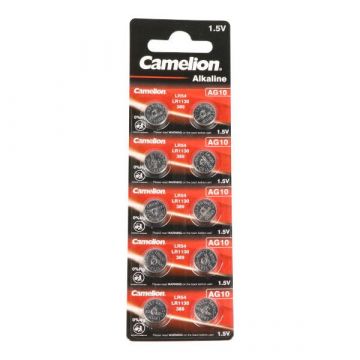 Batterij AG10 1.5v Camelion 10 stuks