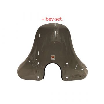 Windschutzscheibe + Befestigungssatz medium riva1 rl-50 vx50 smoke isotta
