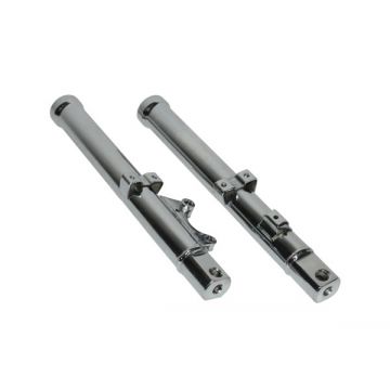 Voorvork buitenpoot set Zundapp KS nieuw model 529/530 chroom links+rechts 530-12.617/6
