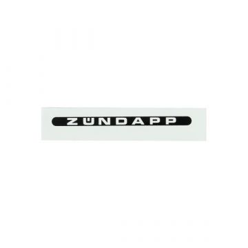 Sticker Zundapp woord [zundapp] langwerpig zwart wit