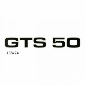 Sticker GTS 50 zwart/wit