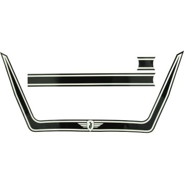 Aufkleber Satz Spoiler Treibstofftank 1976-1979 Zundapp Modell 529 Schwarz weiss