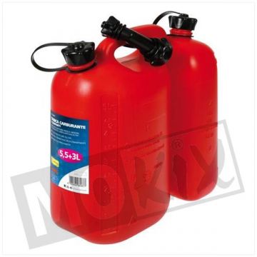 JERRY CAN DUO MET VULTUIT ROOD 5,5 & 3 ltr-19-66987b