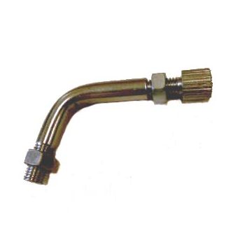 Elleboog op gasschuifdeksel compleet 6mm model Bing carburateur