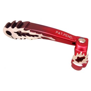 Kickstartpedaal model vlam Minarelli Horizontaal + verticaal rood aluminium DMP