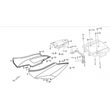 Beplating Sym X'PRO 125 White (WH8018P)