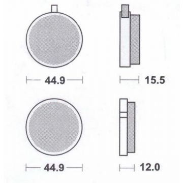 Remblokset rond Yamaha FS1 rd-m voor