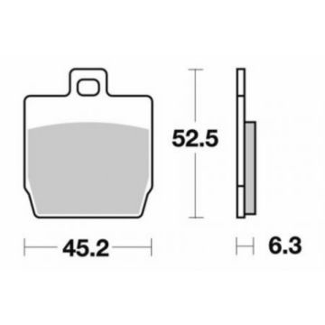 Bremsbelagset Yamaha Aerox hinten SBS 145hf