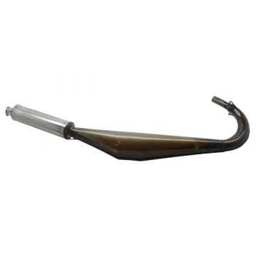 Uitlaat compleet onderlangs dt50r dt50sm Malaguti XSM XTM blank