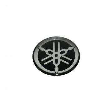 Sticker Yamaha logo rond Yamaha zwart chroom origineel x01f153a1000