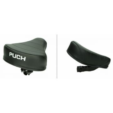 Zadel met opdruk (made in eu) vlak model Puch Maxi zwart