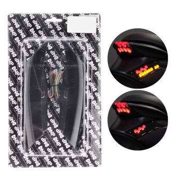 Knipperlicht led set  Piaggio Zip 2000→50cc 2/4-takt  Audi Look zwart dagrijdverlichting achterzijde DMP