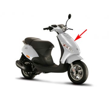 Voorfront/scherm  Piaggio Zip 2000-> - grijs Excalibur (738/A)  57641350F2 origineel