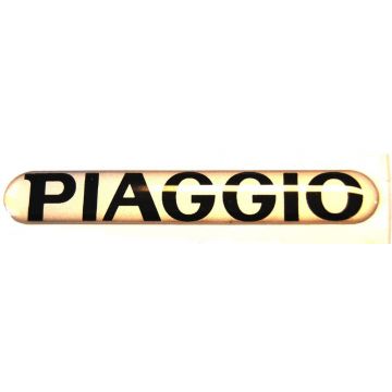 sticker piaggio woord [piaggio] 3d 8cm zwart/wit