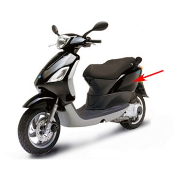 Zijscherm / motorscherm Piaggio Fly lucido zwart 94 rechts. Origineel 6219870090