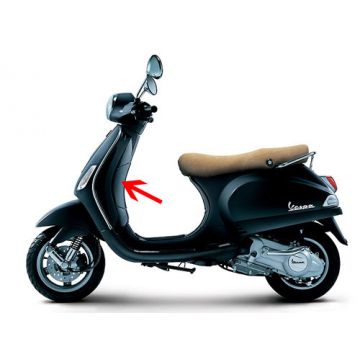 Beinschildabdeckung Vespa LX schwarz graphit 79 a Piaggio Original 62211550nd