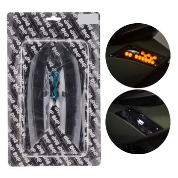 Knipperlicht led set  Piaggio Zip 2000→50cc 2/4-takt  Audi Look smoke achterzijde DMP