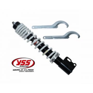 Schokbreker voor -YSS Pro-X/265 mm/met TÜV/ABE- Vespa Cosa PX125/ PX200 250mm witte veer  VD222-255T-01