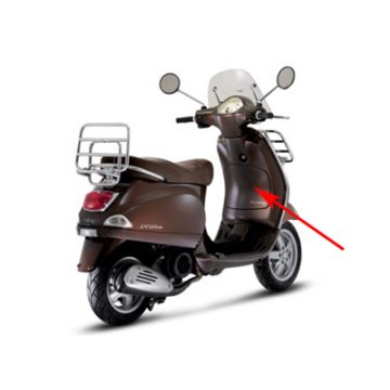 Beenschilddeksel / klep dashboardkast Vespa Lx marrone bruin 112/a origineel 62211540m5