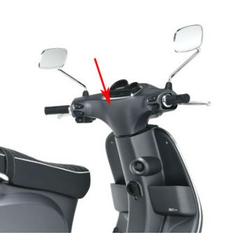 Rückseite der Lenkerverkleidung Vespa S grau titanio 742 B Piaggio Original 65426400ez
