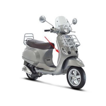 Beinschildabdeckung Vespa LX grau apuano 769 b Piaggio Original 62211540h8