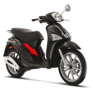 Bodyschermklep Piaggio Liberty Rst 4-Takt zwart vulcano 98/a origineel 65574000XN2