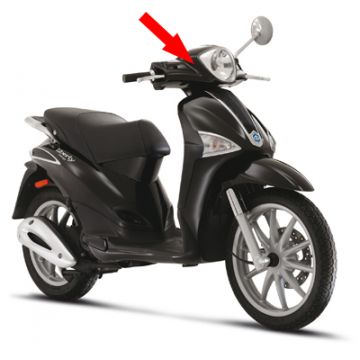 Lenkkopfabdeckung für Piaggio Liberty 4t rst schwarz vulcano 98/a Original 1B004873000XN2