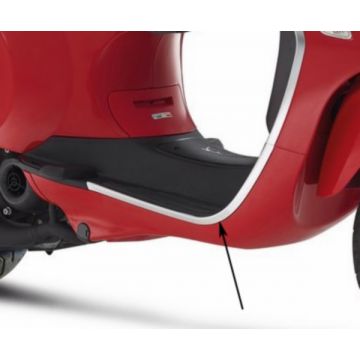 Sierstrip/randbescherming treeplank rechts chroom Vespa Primavera/Sprint 50-125-150 673641 origineel