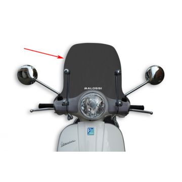 Windscherm + bevestigingsset smoke Vespa LX 2-takt Vespa LX 4T 42cm Malossi 4516054