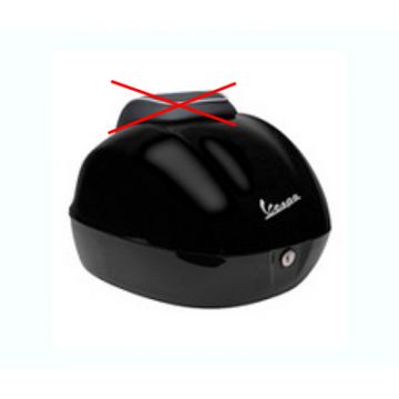 Topkoffer 32 liter Vespa Sprint origineel Nero 94 zwart origineel 1b0000160090