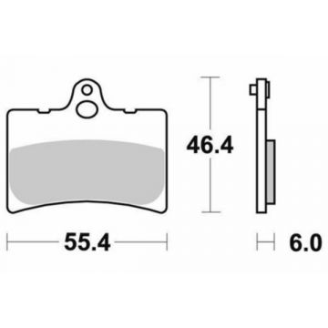 Remblokset Derbi FDS Italjet Formula  voor SBS 126hf