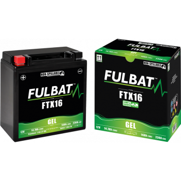 Accu Fulbat YTX16-BS Gel 12V 14Ah onderhoudsvrij
