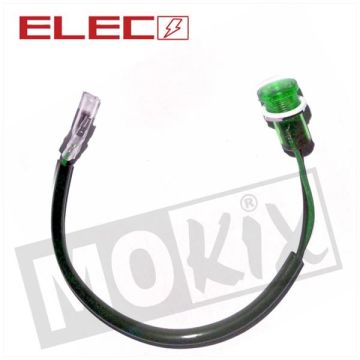 CONTROLE LAMP MET SNOER  18mm 12V  GROEN