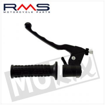 Remhendel Vespa Si 1990-91 zwart compleet met houder en handvat aluminium RMS